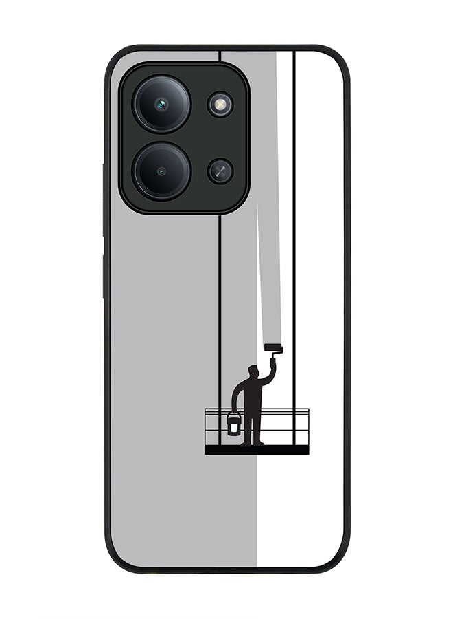 Stylizedd For Xiaomi Poco C85 4G Case,Slim fit Camera Protection, Shockproof Thin Phone cover  - Paint Hanger (Grey) - Image 1